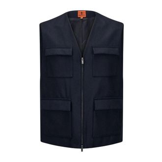 Barena Chaleco Romeo Flan - Jackets - Hombre - Azul - S