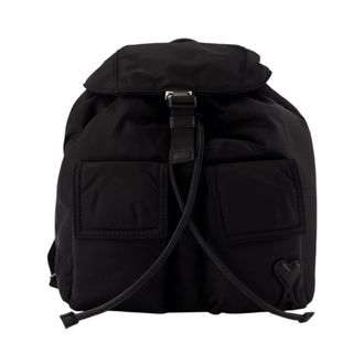 Ami Kleine Marcel Rugzak - unisex - Rugzakken - Zwart - ONE Size - Leer - Tassen