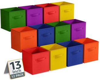 Sorbus 13In 12 Pack Collapsible Fabric Storage Bins