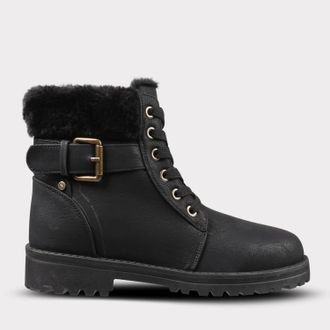 Lamofootwear Womens Lace-Up Boot In Black