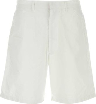 Prada White Oxford Bermuda Shorts