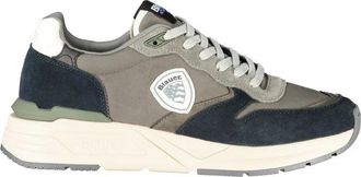 Blauer Leren Sneaker - Heren - Sneakers - Grijs - 45 EU - Leer - Schoenen