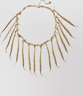 Jacquemus bean pendant brass chain necklace