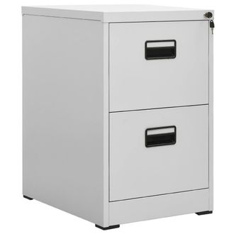 vidaXL Armario Archivador De Acero Gris 46x62x72,5 Cm Vidaxl