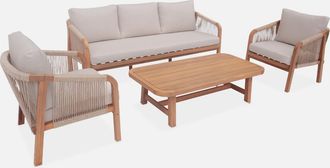 Sweeek Conjunto De Jard&iacute;n De Madera De Acacia, 5 Plazas