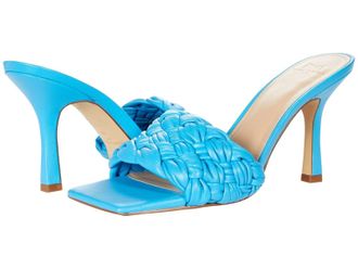 Marc Fisher LTD Draya Sandals Womens Blue Leather Braided Square Toe JOBB1324