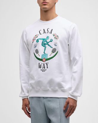 【CASABLANCA】 プリント ロゴ オーガニックコットン スウェット Casablanca graphic-print Sweatshirt | Black | FARFETCH JO