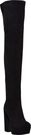 Guess Cristy Boots Womens Black Over The Knee High Heel Platform LION269