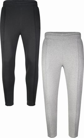 Siksilk Mens Black and Grey Marl Pack of 2 Smart Joggers XXL