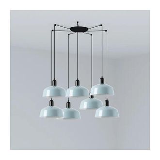 Faro Barcelona Tatawin M L&aacute;mpara Colgante Azul Gris&aacute;ceo 20340-147-7l