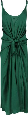J.W.Anderson Deep Green Silk Adjustable Knot Dress