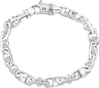 Pompeii3 Mens Solid 14k Gold (52gram) or Platinum (84gram) 7.5mm Link Bracelet 8.5