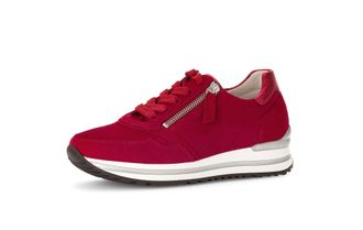 Gabor Women Trainers, Ladies Low-Tops,Removable Insole,Street Shoe,Sneaker,Casual Shoe,Wedge Heels,Low Shoe,Red (Rubin/Rosso),40 EU / 6.5 UK