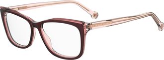 Carolina Herrera Womens 53 mm Burgundy Pink Eyeglasses