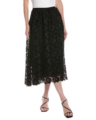 CeCe by Cynthia Steffe Lace A-Line Midi Skirt