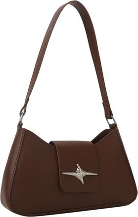 Generic Women Crossbody Bag with Zipper Ladies Handbag PU Leather Sequin Y2K Outdoor Leisure Bag for Female (Brown)