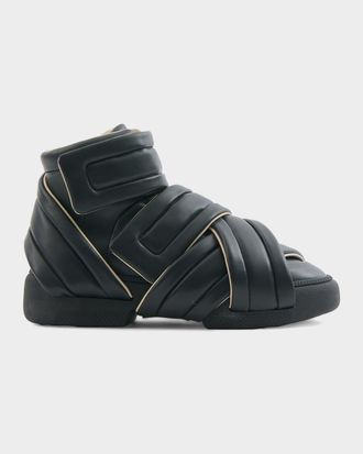 Maison Margiela Men & apos;s Future Show Leather Grip-Strap High-Top Sneakers