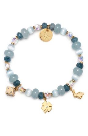 Little Words Project Shes Magic Charm Stretch Bracelet in Gold at Nordstrom, Size Small