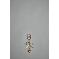 Ganni Bou Charms Keyring Silver And Gold