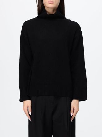 Soft Goat Sweatshirt Woman color Black