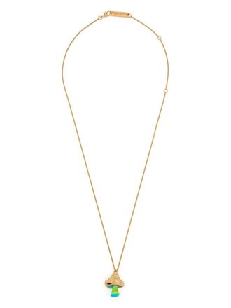 AMBUSH mushroom-charm chain-link necklace - unisex - 18kt Gold Plated Brass/Brass - One Size