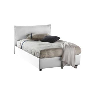 Talamo Italia Cama tama&ntilde;o queen en tela blanca 120x190 cm