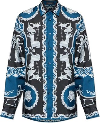 Versace Hombre, Camisas, Azul, Talla: S