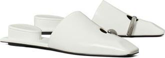 Tory Burch Pierced Mule in Bianco /Silver at Nordstrom, Size 10.5