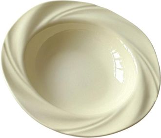 OEM Plato De Cer&aacute;mica Elegante Para Servir - Blanco Lechoso