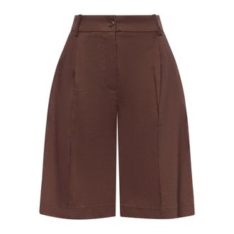 Pinko Long Shorts, female, Brown, Size: 2XS Bryana Bermuda Lino Stretch