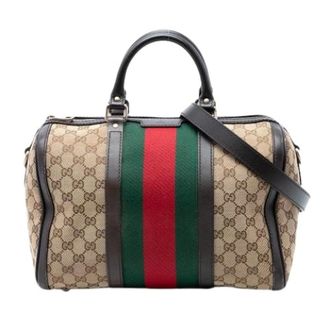 Gucci Pre-owned Handbags, female, Beige, Size: ONE SIZE Pre-owned Satchel