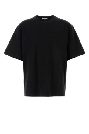 The Row Black Solid Crew Neck T-Shirt