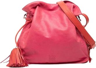 Loewe Pre-owned Bucket Bags, female, Pink, Size: ONE SIZE Pre-owned Leather Bucket Bag