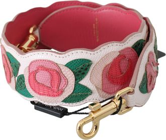 Dolce & Gabbana Roze Rozen Leren Tas Accessoire Schouderriem