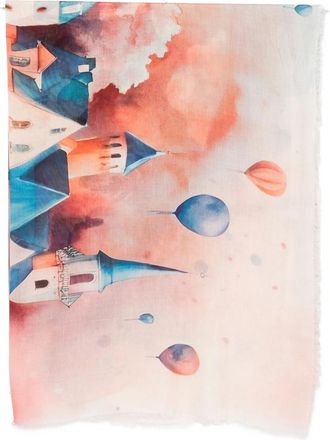 D'Aniello Frayed-edges Printed Scarf