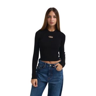 Diesel Truien & Vesten, Dames, Zwart, M, Polyester, Zwarte trui met cut-out detail