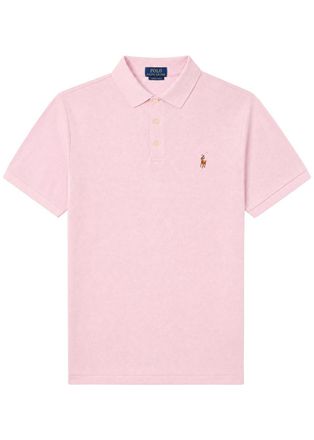 Polo Ralph Lauren Logo-embroidered Cotton Polo Shirt - Pink - Xxl
