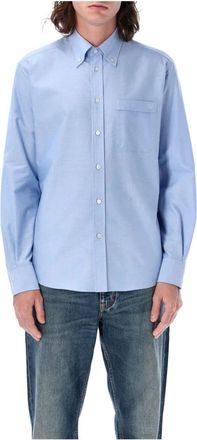 Valentino Garavani Heren, Overhemden, Blauw, Maat: 2XL Katoen