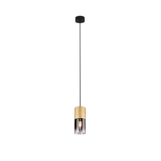 Trio Iluminaci&oacute;n De Tr&iacute;o De Vidrio Ahumado De Lat&oacute;n Con Suspensi&oacute;n Individual Robin