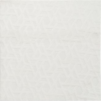 Beliani Alfombra Cuadrada Decorativa De Jacquard 160 X 230 Cm Blanco Crema Antero