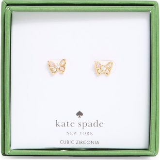 Kate Spade New York butterfly stud earrings in Pink/Multi Gold at Nordstrom Rack