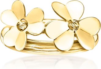 Ross-Simons Italian 10kt Yellow Gold Flower Ring