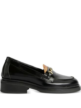 Alviero Martini 1A Classe enamelled-horsebit loafers - Black