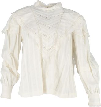 Isabel Marant Isabel Marant Reign blouse met lange mouwen van wit katoen