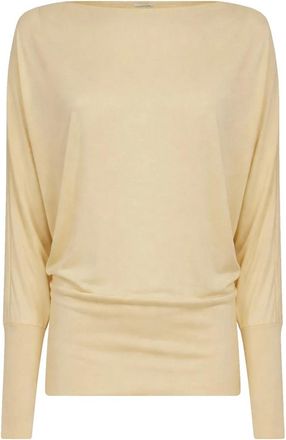 Toteme Round-neck Truien - Dames - Ronde hals truien - Geel - M - Truien & Vesten
