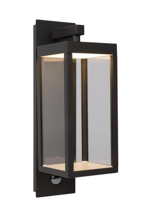 Lucide CLAIRETTE Non Dimmable Stylish Motion Sensor Outdoor LED Wall Light in Black