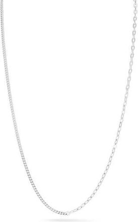 Sphera Milano Mixed Link Chain Necklace in Silver at Nordstrom Rack