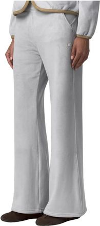 K-Way Jenny Velour Polar Broek - Dames - Sweatpants - Grijs - S - Broeken