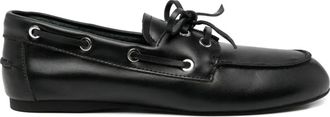 Senso Bateau I flats - women - Calf Leather/Leather/Rubber - 38 - Black
