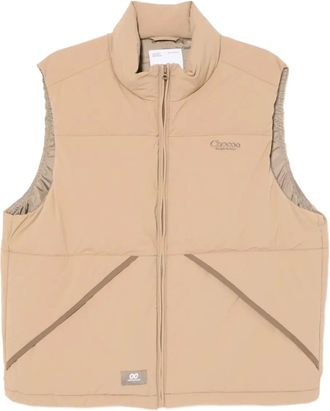 Chocoolate Gilet met geborduurd logo - Beige
